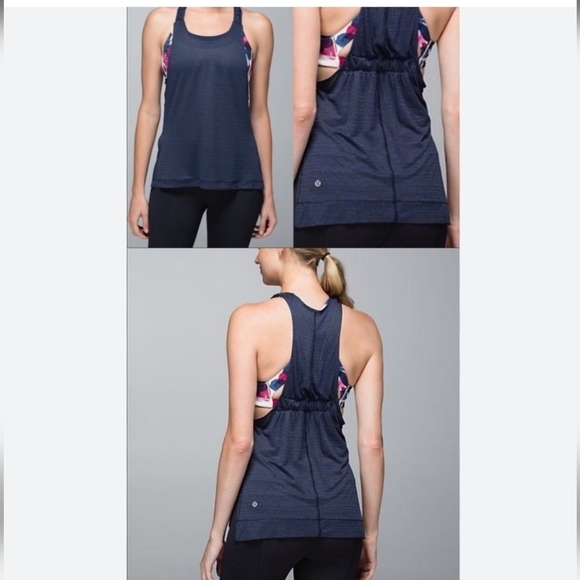 lululemons Tops - Lululemon Women's Navy Blue Racerback Tank Top
